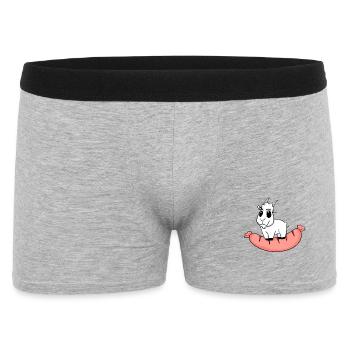 Wurst Ziege Ziegenbock - Männer Boxer Shorts - Grau meliert - Vorne