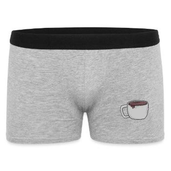 Coffee coffee cup cup - Men's Boxer Shorts - heather grey - Front