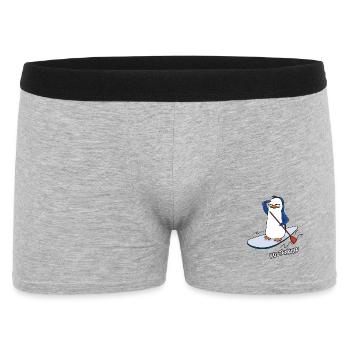 Küstenkind Pinguin - Männer Boxer Shorts - Grau meliert - Vorne