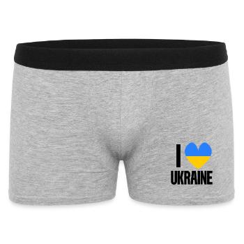 Ukraine - Männer Boxer Shorts - Grau meliert - Vorne