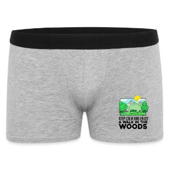 Berge Wandern Bergsteigen Gebirge Geschenk - Männer Boxer Shorts - Grau meliert - Vorne
