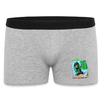 5 Jahre Junge Ninja - 5 Geburtstag - Ich bin 5 - Männer Boxer Shorts - Grau meliert - Vorne