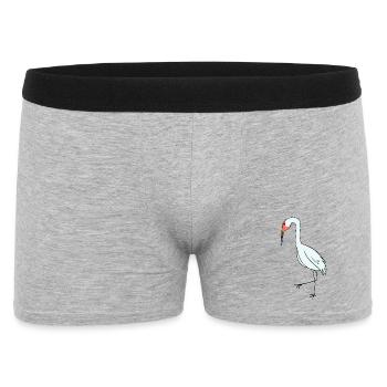 Oiseaux migrateurs Grue Oiseau - Boxer Homme - gris chiné - Devant