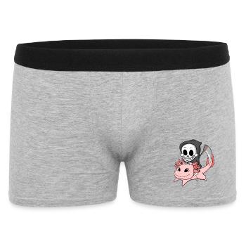 Grim Reaper and Axolotl - Men's Boxer Shorts - heather grey - Front