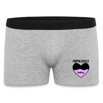 Mama 2022 - Werdende Mutter 2022 loading - Männer Boxer Shorts - Grau meliert - Vorne