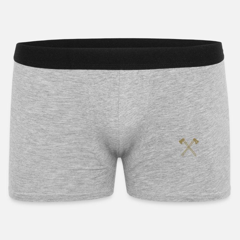 Axt gekreuzte Äxte - Männer Boxer Shorts - Grau meliert