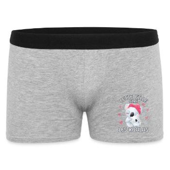 Dieses Mädchen Liebt Koalas - Männer Boxer Shorts - Grau meliert - Vorne