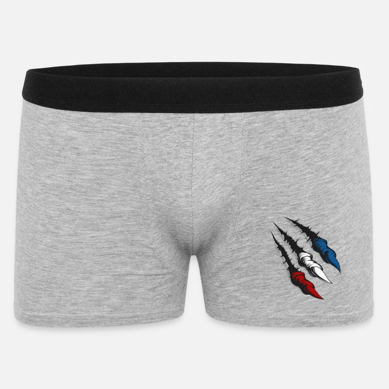 Rostocker Krallen - Männer Boxer Shorts - Grau meliert