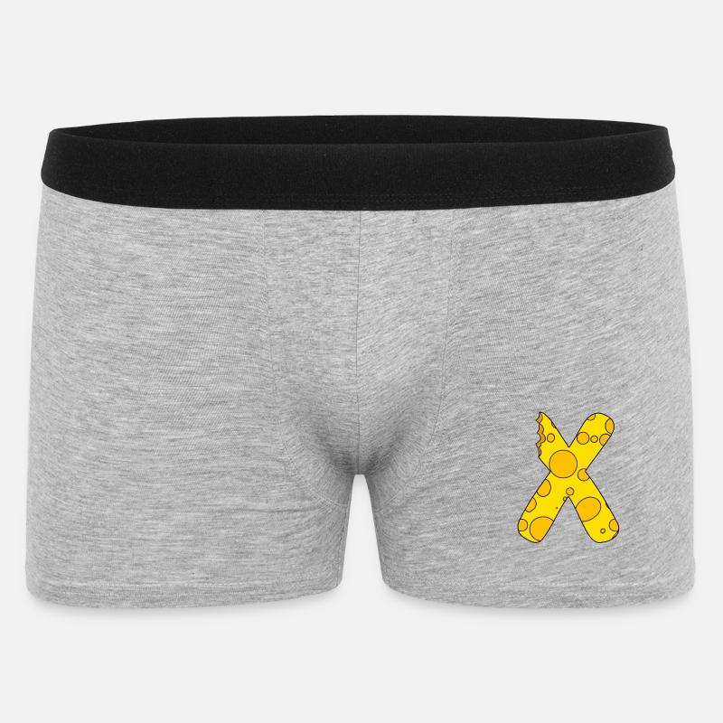 Buchstabe X - Männer Boxer Shorts - Grau meliert