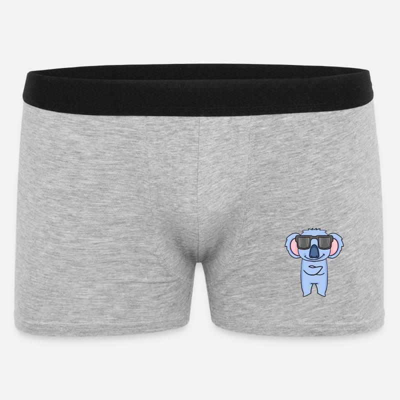 Koala mit Sonnenbrille - Männer Boxer Shorts - Grau meliert