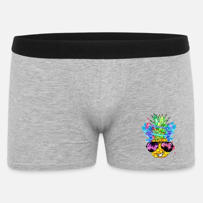Ananas Kunst - Männer Boxer Shorts - Grau meliert