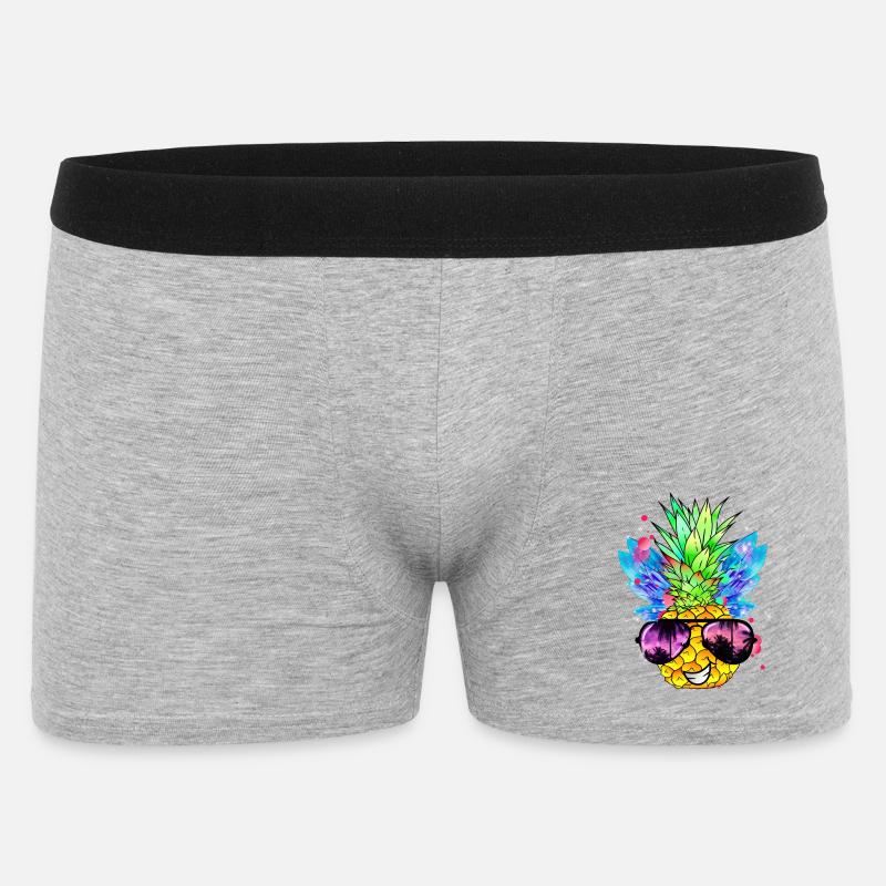 Ananas Kunst - Männer Boxer Shorts - Grau meliert