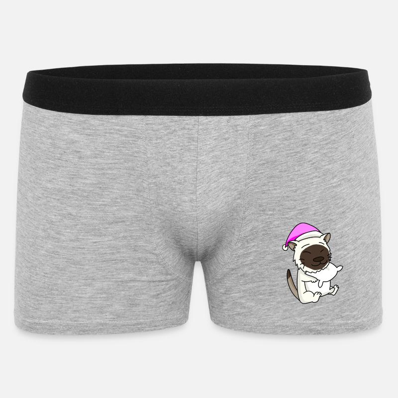 Katze Katzenrasse Birma - Männer Boxer Shorts - Grau meliert