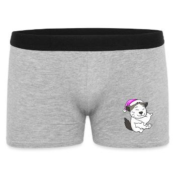 Katze Katzenrasse Ragdoll - Männer Boxer Shorts - Grau meliert - Vorne