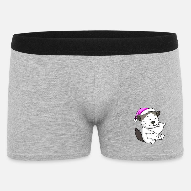 Katze Katzenrasse Ragdoll - Männer Boxer Shorts - Grau meliert