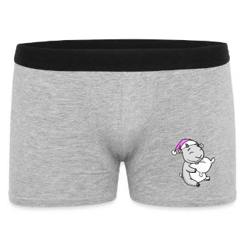 Chèvre avec oreiller et bonnet de couchage - Boxer Homme - gris chiné - Devant