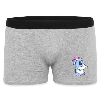 Koala avec oreiller et bonnet de couchage - Boxer Homme - gris chiné - Devant