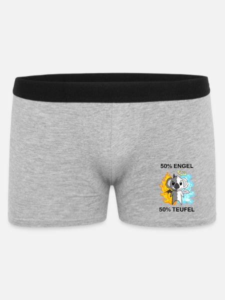 Koala - Engel und Teufel - Männer Boxer Shorts - Grau meliert