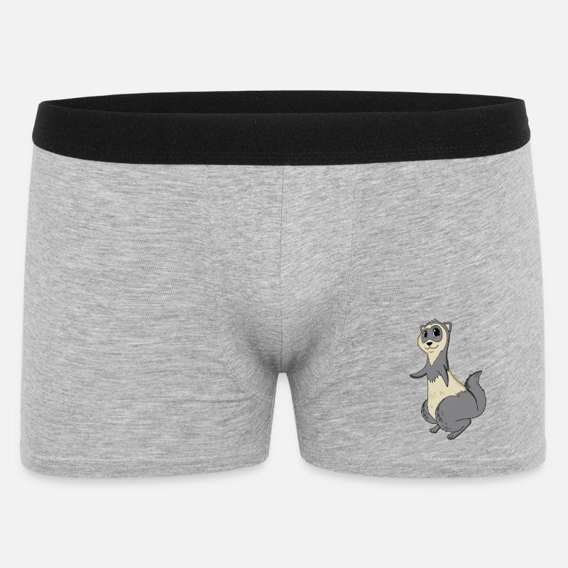Frettchen - Männer Boxer Shorts - Grau meliert