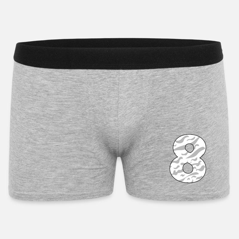 8 - Männer Boxer Shorts - Grau meliert