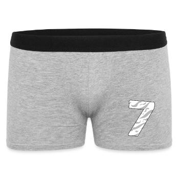 7 - Männer Boxer Shorts - Grau meliert - Vorne