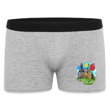Chevalier 6ème Anniversaire 6 Ans Jeune Cadeau - Boxer Homme - gris chiné - Devant