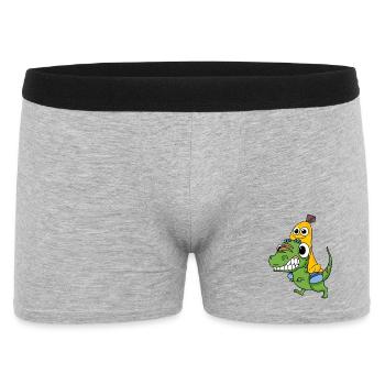 Dinosaures et bananes - Boxer Homme - gris chiné - Devant