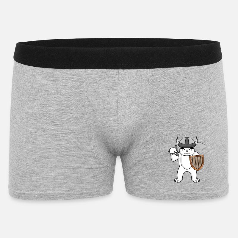 Wikinger Bär - Männer Boxer Shorts - Grau meliert