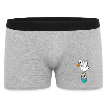 Oiseau avec grossesse de bébé - Boxer Homme - gris chiné - Devant