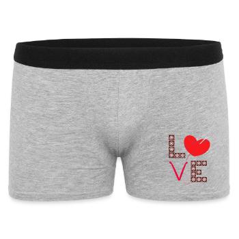 Love to Craft - Crochet or Crafting Gift Idea - Männer Boxer Shorts - Grau meliert - Vorne