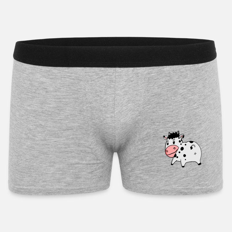 Kuh Arsch - Kuh Hintern - Männer Boxer Shorts - Grau meliert