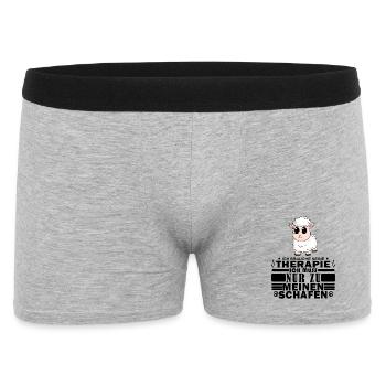 Schafe Schaf Schafzüchter Geschenk - Männer Boxer Shorts - Grau meliert - Vorne