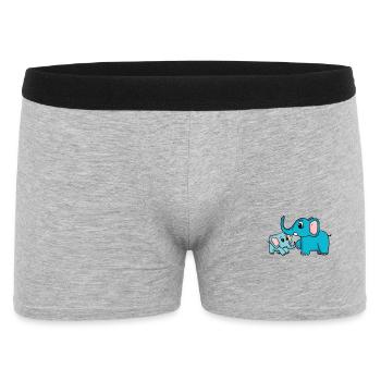 Eléphant avec bébé éléphant - Boxer Homme - gris chiné - Devant