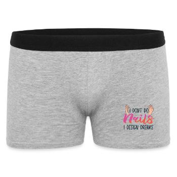 I Don't Do Nails I Design Dreams - Männer Boxer Shorts - Grau meliert - Vorne