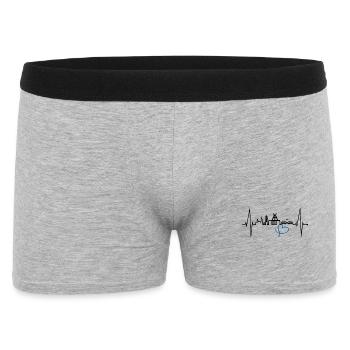 Bochum heartbeat Bochum skyline home Ruhrpott - Boxer Homme - gris chiné - Devant
