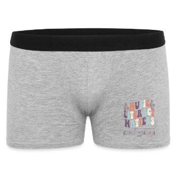 Music Literacy Matters - Männer Boxer Shorts - Grau meliert - Vorne