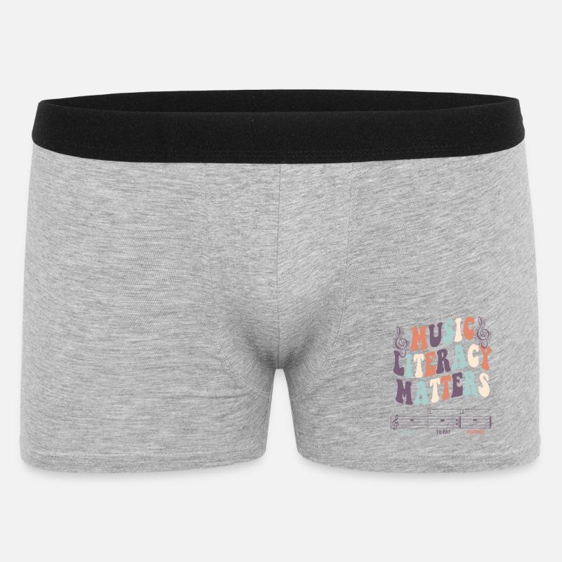 La littératie musicale, ça compte - Boxer Homme - gris chiné
