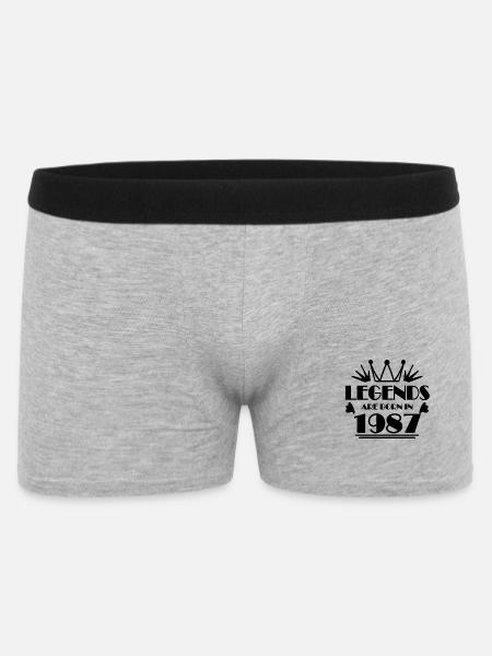 1987 - Born 1987 - Men's Boxer Shorts - heather grey
