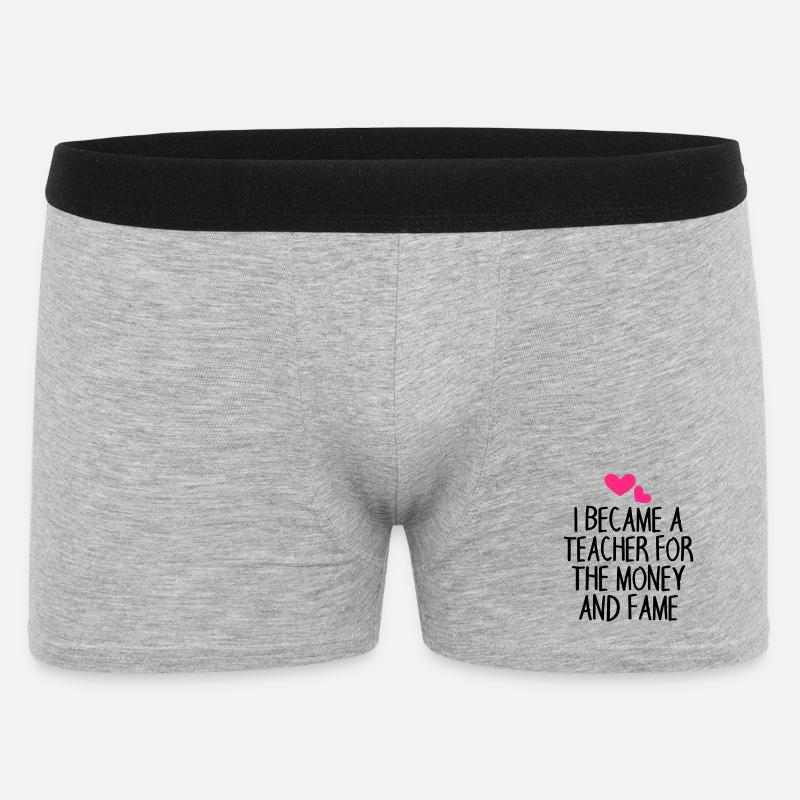 Lehrer Spruch lustig - Männer Boxer Shorts - Grau meliert