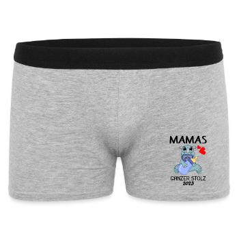 Baby 2023 - Geburt Schwanger 2023 - Männer Boxer Shorts - Grau meliert - Vorne