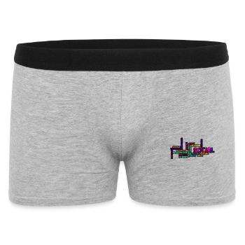 Social network Wordcloud: Explosion of colour - Men's Boxer Shorts - heather grey - Front