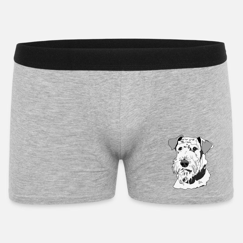 Airedale Terrier - Boxer Shorts til mænd - grå meleret