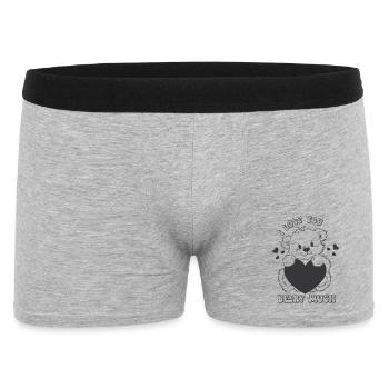 I love you bearish very retro-valentines - Men's Boxer Shorts - heather grey - Front