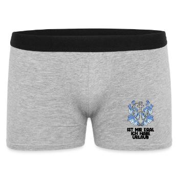 Urlaub Nordsee Strand Meer - Männer Boxer Shorts - Grau meliert - Vorne