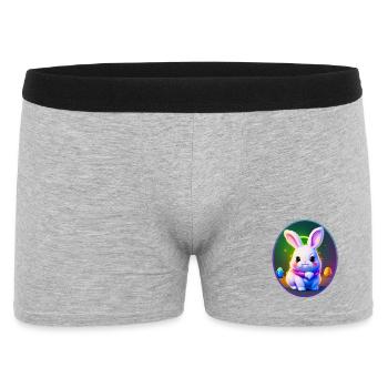 Easter egg with Easter bunny motif - Men's Boxer Shorts - heather grey - Front