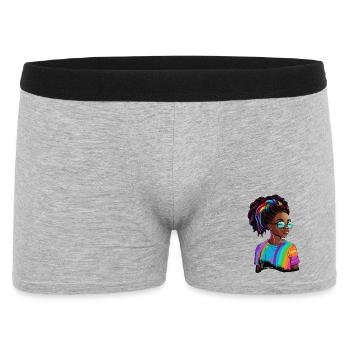 Colorful Dreadlocks and Rainbow T-Shirt - Men's Boxer Shorts - heather grey - Front