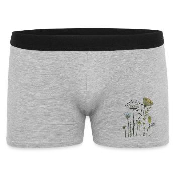 trockenblumen gewebe - Männer Boxer Shorts - Grau meliert - Vorne