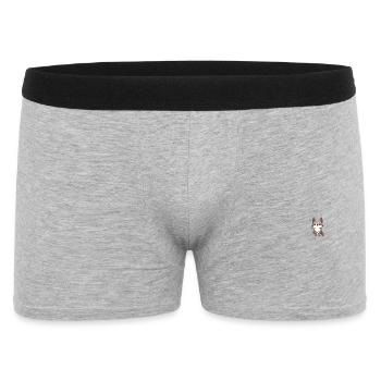 süßer Wolf Wolfshund Kawaii Husky Design Pocket - Männer Boxer Shorts - Grau meliert - Vorne
