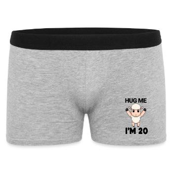 20 birthday - 20 years - hug - Men's Boxer Shorts - heather grey - Front