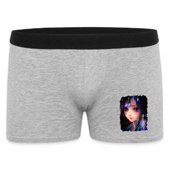 Anime Girl City Lights - Boxer Homme - gris chiné - Devant